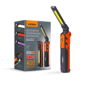 Портативний багатофункціональний ліхтарик, IP20 400Lm 4000K VLF-M044UV Videx