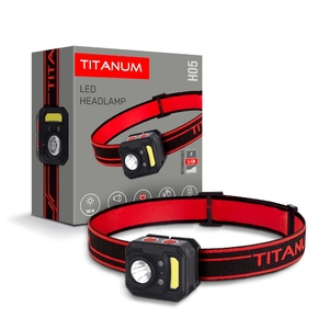 Налобний світлодіодний ліхтарик, IP44, 250Lm 6500K TLF-H05 Titanum