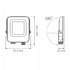 LED прожектор 10W 1000Lm 5000K F3е 27465 Videx