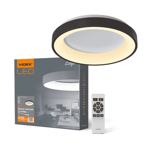 LED світильник круглий, з пультом керуванння 
2700K-6000K EDGE-RC-72W-BLACK 27542 Videx