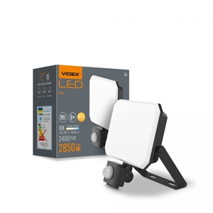 LED прожектор з датчиком руху F3 30W 5000K 220V Black 27717 Videx