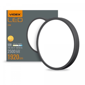 LED світильник круглий накладний 24W 5000K Black 27800 Videx
