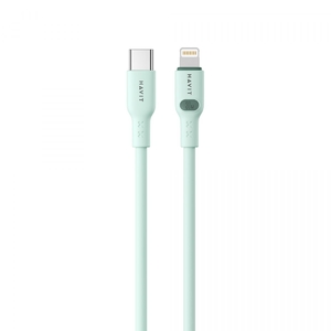 Кабель для передачи данных USB-C – Lightning, с LED индикатором Green HV-CB6281 Havit