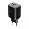 Зарядний пристрій 30W USB+USB-C Black HV-UC30 Havit