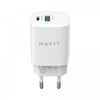 Зарядний пристрій 30W USB+USB-C White HV-UC30 Havit