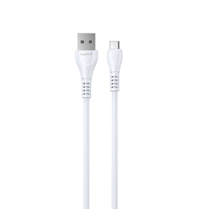 Кабель для передачі данних USB - Micro USB White HV-CB640C 28132 Havit