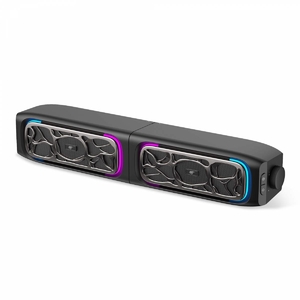 Ігрові комп'ютерні стерео колонки Bluetooth + 3.5 мм + USB, з RGB-підсвіткою Black HV-SK215 Havit