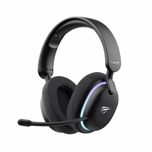 Бездротові ігрові навушники з мікрофоном та RGB-підсвіткою Black Fuxi-H7 Videx