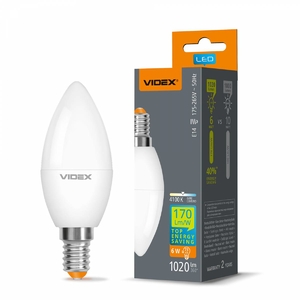 LED лампа C37h 6W E14 4100K 28599 Videx