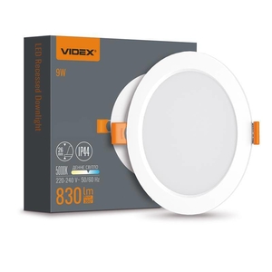 LED світильник вбудований круглий 9W 5000K Back 28604 Videx