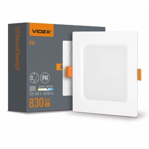LED світильник вбудований квадрат 9W 5000K Back 28605 Videx