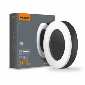 LED светильник круглый, IP65 30W 5000K Black ART 28612 Videx