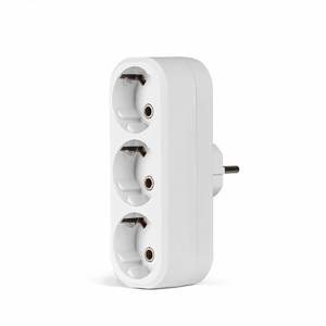 Мережевий розгалужувач із заземленням, 3 розетки IP20, білий STANDARD 28657 Titanum