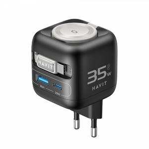 Зарядний пристрій GaN 35W USB-A+USB-C + Кабель USB-C +Watch Charger UC250 Havit