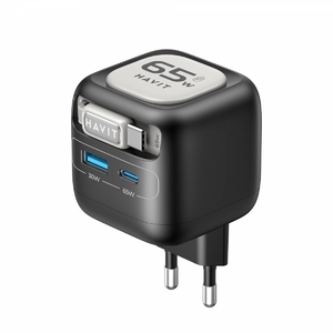 Зарядний пристрій GaN 65W USB-A+USB-C + Кабель USB-C UC253 Havit
