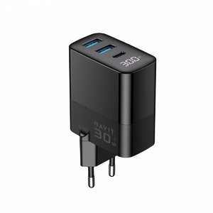 Зарядное устройство для GaN 30W 2хUSB-A+USB-C UCLE001 Havit