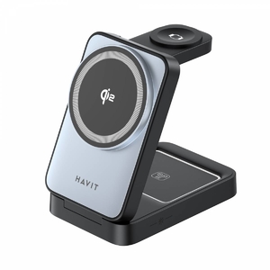 Настільна бездротова зарядка 3в1 15W Gray W3103 Havit