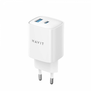 Зарядний пристрій PRO GaN 30W USB-A+USB-C White UC30 Havit