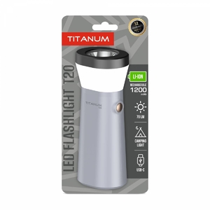 Портативний світлодіодний ліхтарик, IPX2 12000К 70 Lm Gray TLF-T20 Titanum