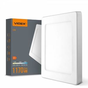 LED світильник квадратний 12W 3000K-4000K-6500K White DL6S 28760 Videx