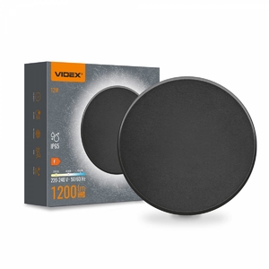 LED світильник настінний круглий IP65 12W 3000K-4000K-6500K Black WL03 28764 Videx