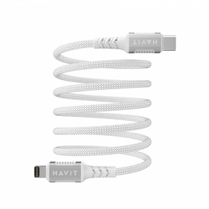 Магнитный кабель для передачи данных USB-C - Lightning PD30W White CB6298 Havit