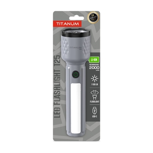 Портативный светодиодный фонарик, IPX2 1200К 1100 Lm Gray TLF-T25 Titanum