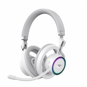 Бездротові ігрові накладні навушники, з RGB-підсвіткою White + Gray Fuxi-H8 Havit