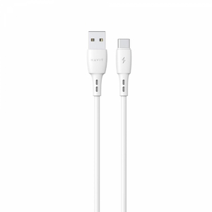 Кабель для передачі даних USB - USB-C 3A White CB620C-L Havit