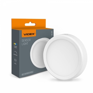 LED світильник акумуляторний, з датчиком руху 3000-6500K White VL-NL090W Videx