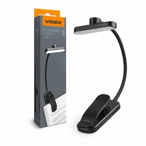 LED світильник акумуляторний для читання 
3000-6500K Black VL-NL134B Videx
