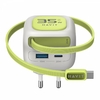 Зарядное устройство USB-A+USB-C с USB-C кабелем GaN 35W GaN Gray+Green UC251 Havit